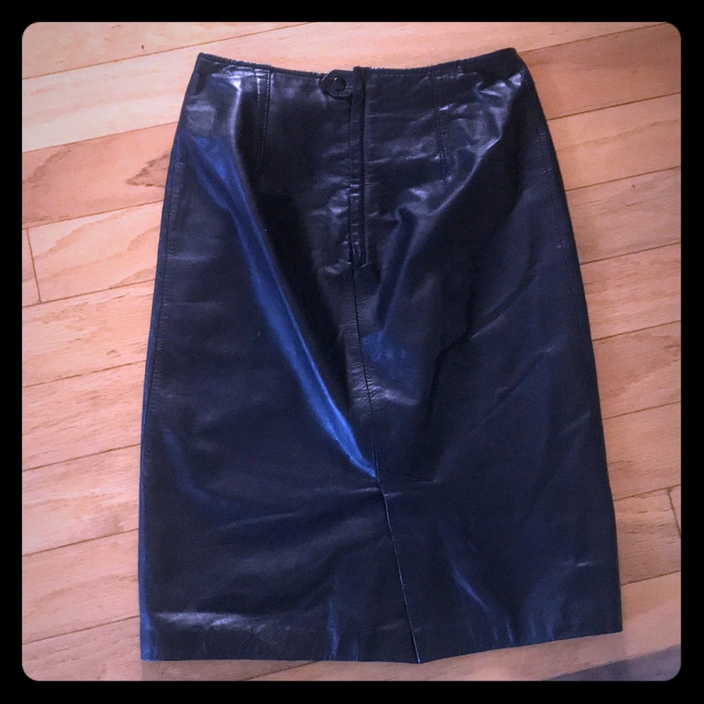 Vintage supple cow leather skirt